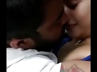 Cute desi chick hot smooching romantically with..
